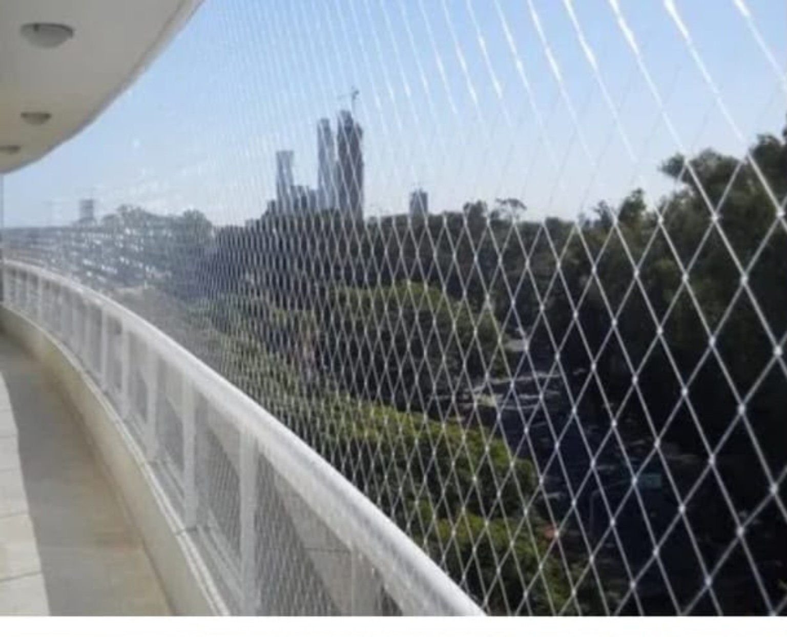 Pigeon net railing fitting